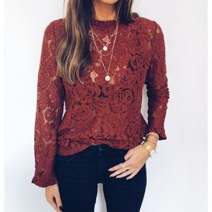 Red Lace Top